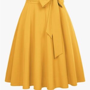NWT Elegant Yellow A-Line Skirt